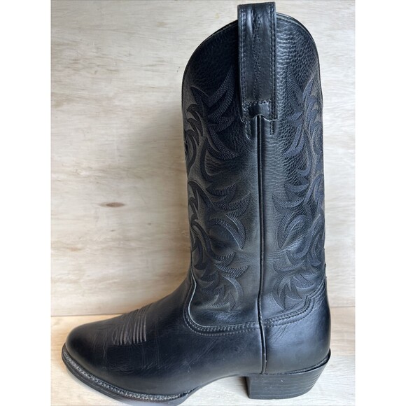 Ariat Mens Size 10 D Black Leather Cowboy Western Boots Style 34770 - Picture 10 of 13
